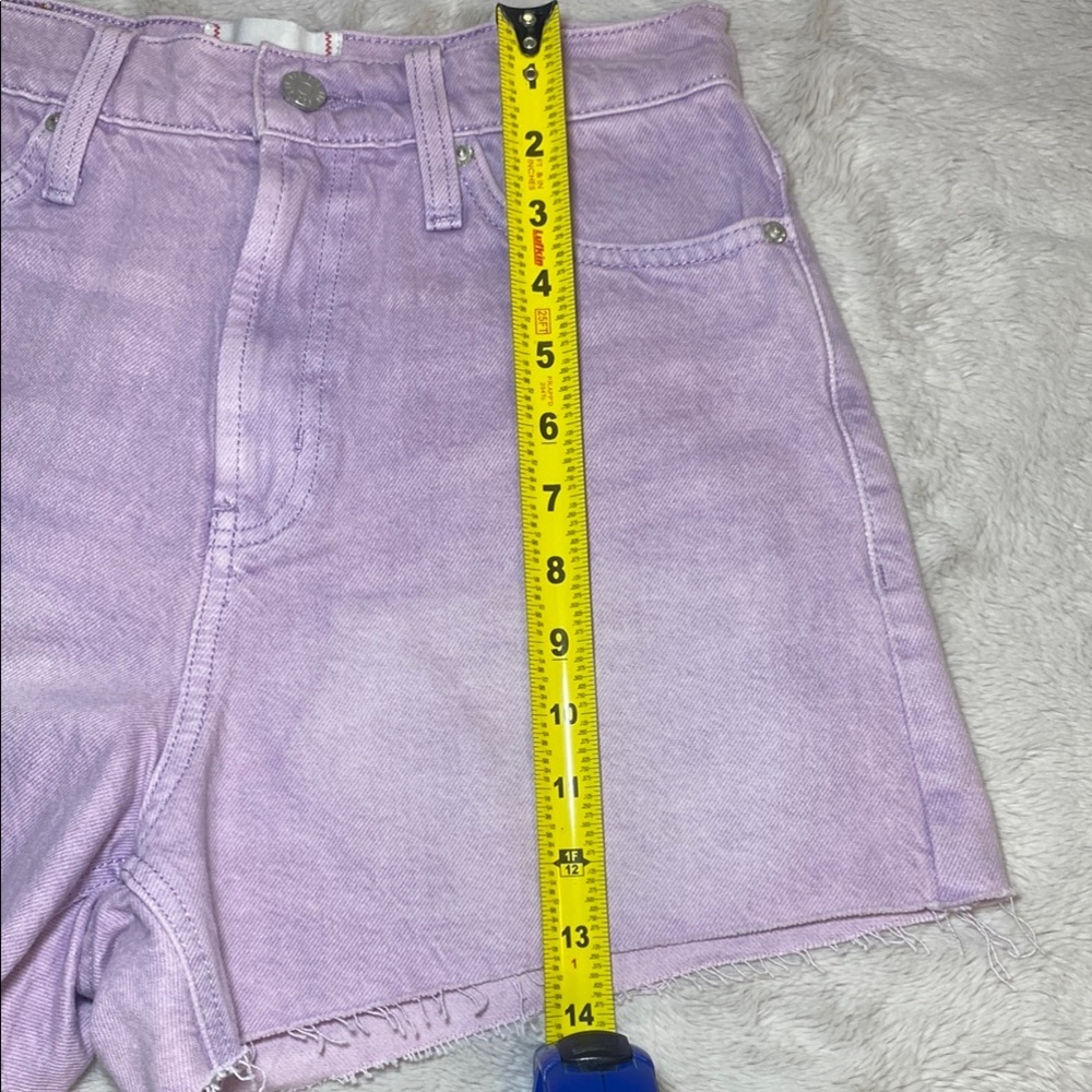 BDG Purple High Waist Denim Shorts Frayed Hem NWNT - Picture 6 of 8